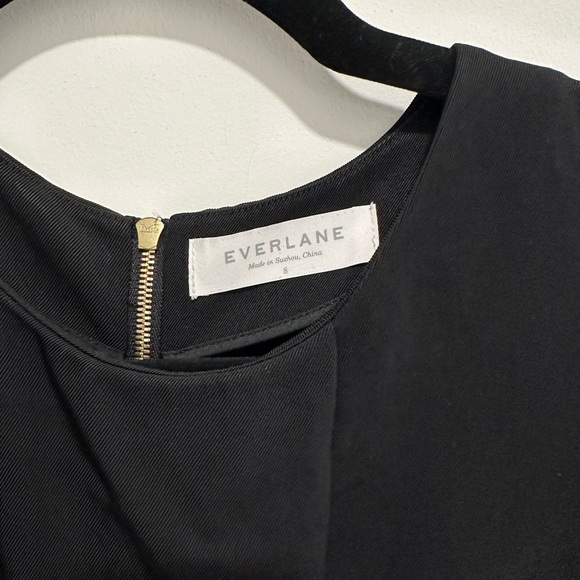 Everlane, dress, black, gold zipper - Picture 2 of 3